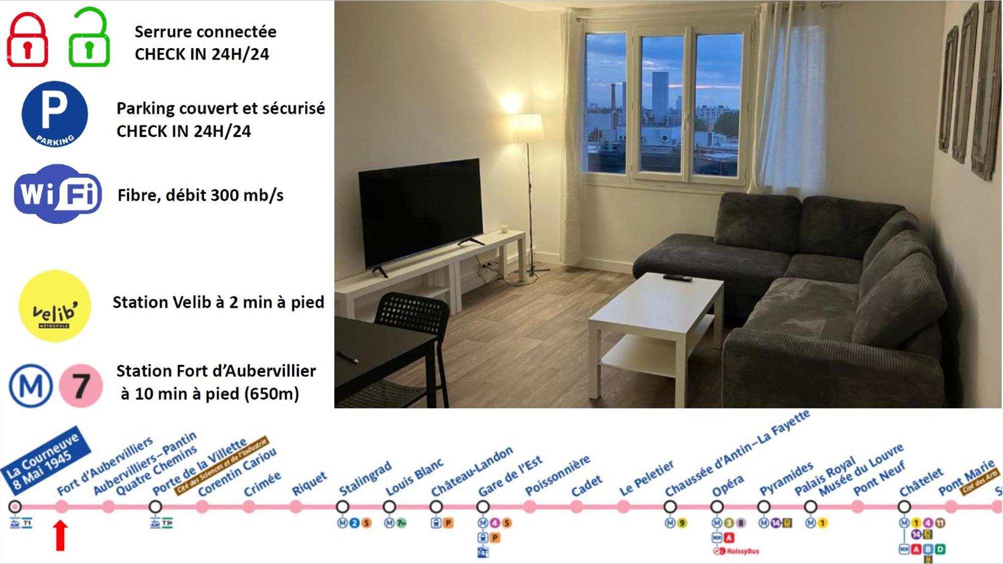 Logement Spacieux A 15Min De Paris - Free Parking - Free Wifi ป็องแต็ง ภายนอก รูปภาพ